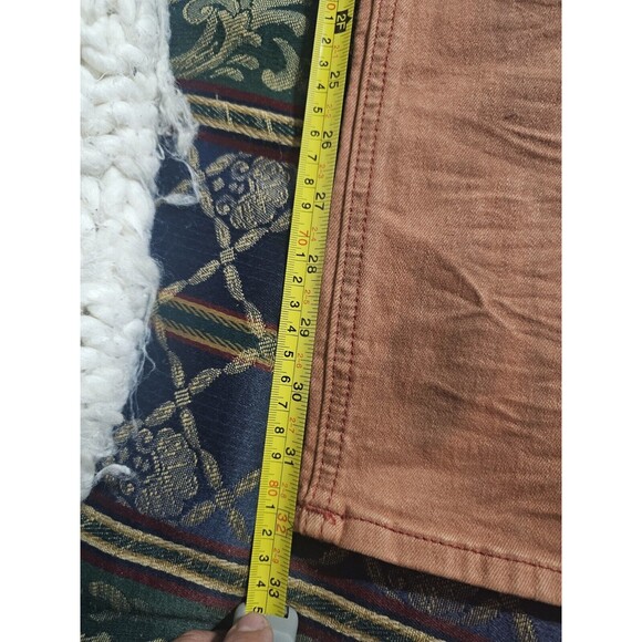 New Rock Revival Men's Distressed Denim Biker Moto Jeans "Ivan" Orange 42x32 - Picture 13 of 13